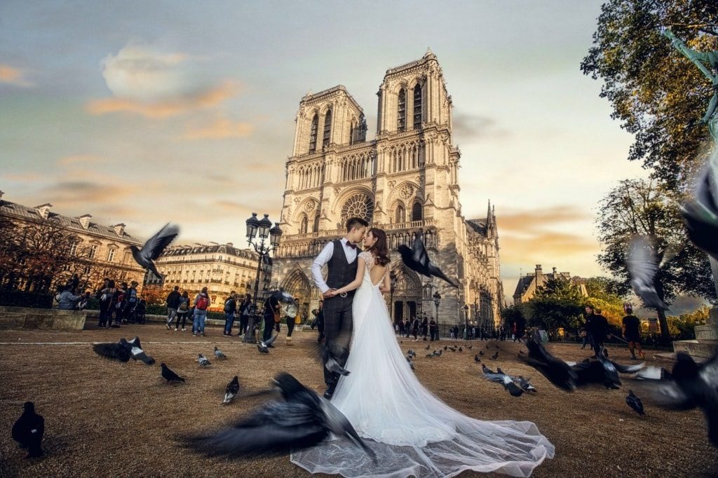 Catedral de Notre-Dame, um ícone do mundo wedding
